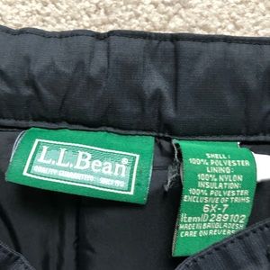LL Bean girls jacket and ski pants size6x-7